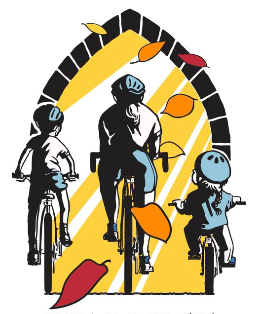 WHCBikeRideLogo Logo for Walnut Hill Church Bike Ride; three people riding bikes