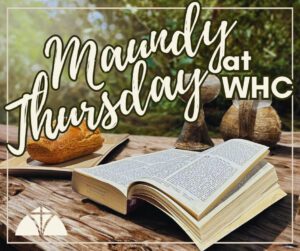 Maundy Thursday Graphic With Bible And Chalice In Background