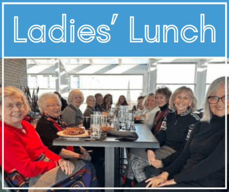 Ladies' Lunch at WHC; women in picture eating at table